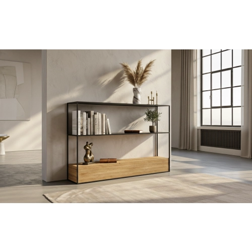 KONSOLA Z DREWNA LITEGO DĄB OLCHA JESION SKD-344